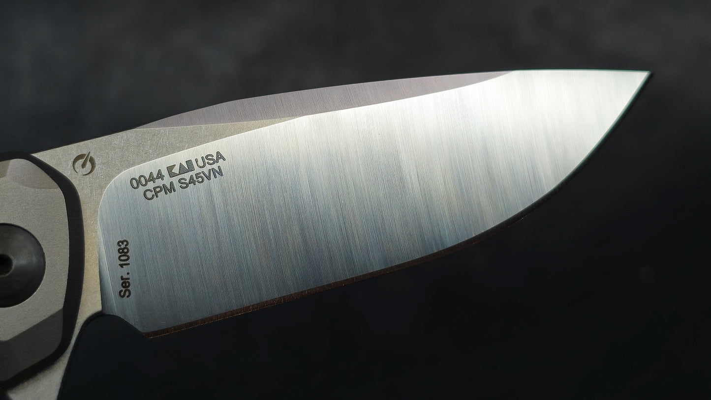 Zero Tolerance ZT0044 Button Lock Silver Titanium Handle S45VN (NEW)