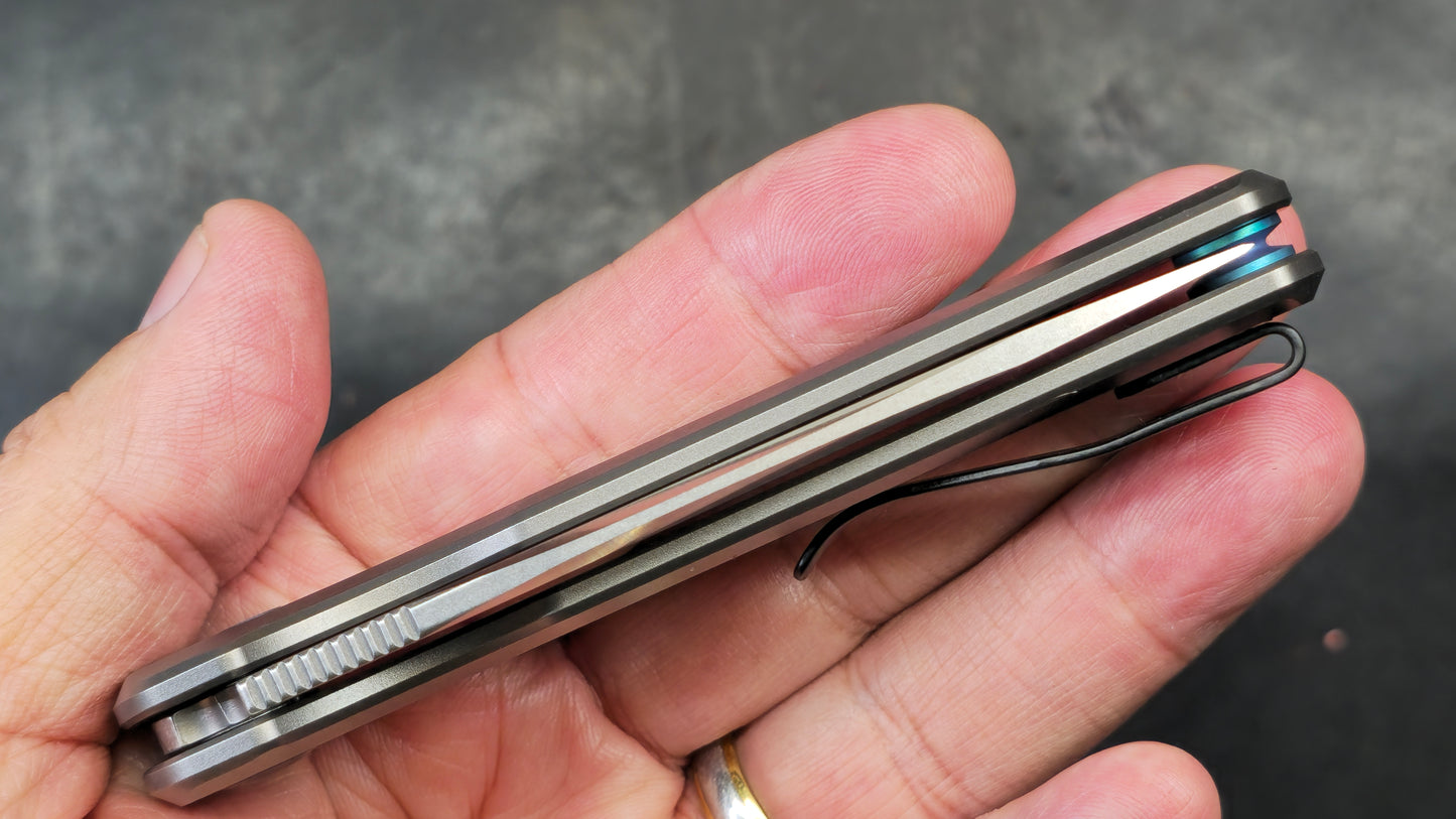 Zero Tolerance ZT0044 Button Lock Silver Titanium Handle S45VN (NEW)