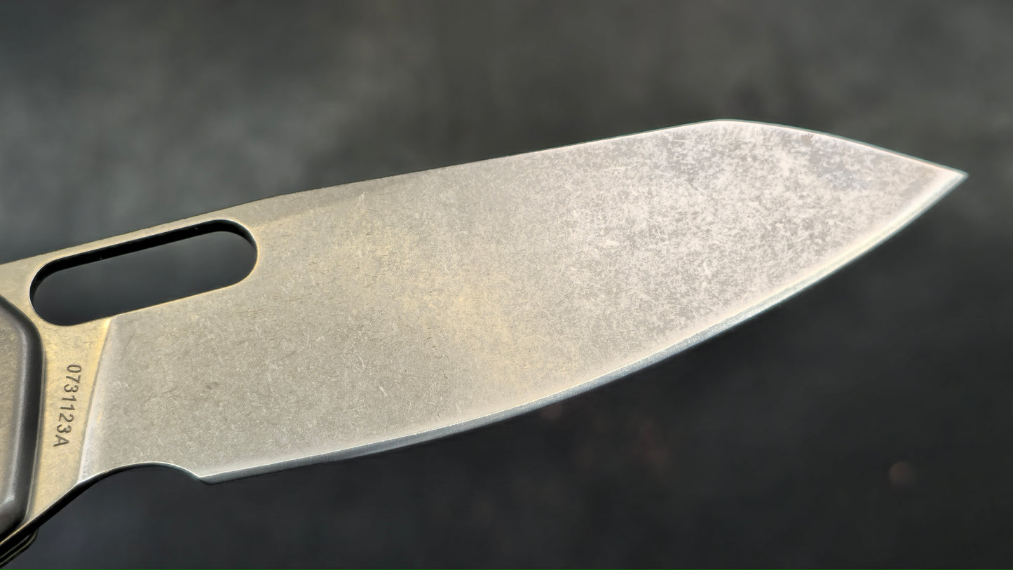 Gerber Slimsada Framelock Folding Knife Olive Micarta Handle D2
