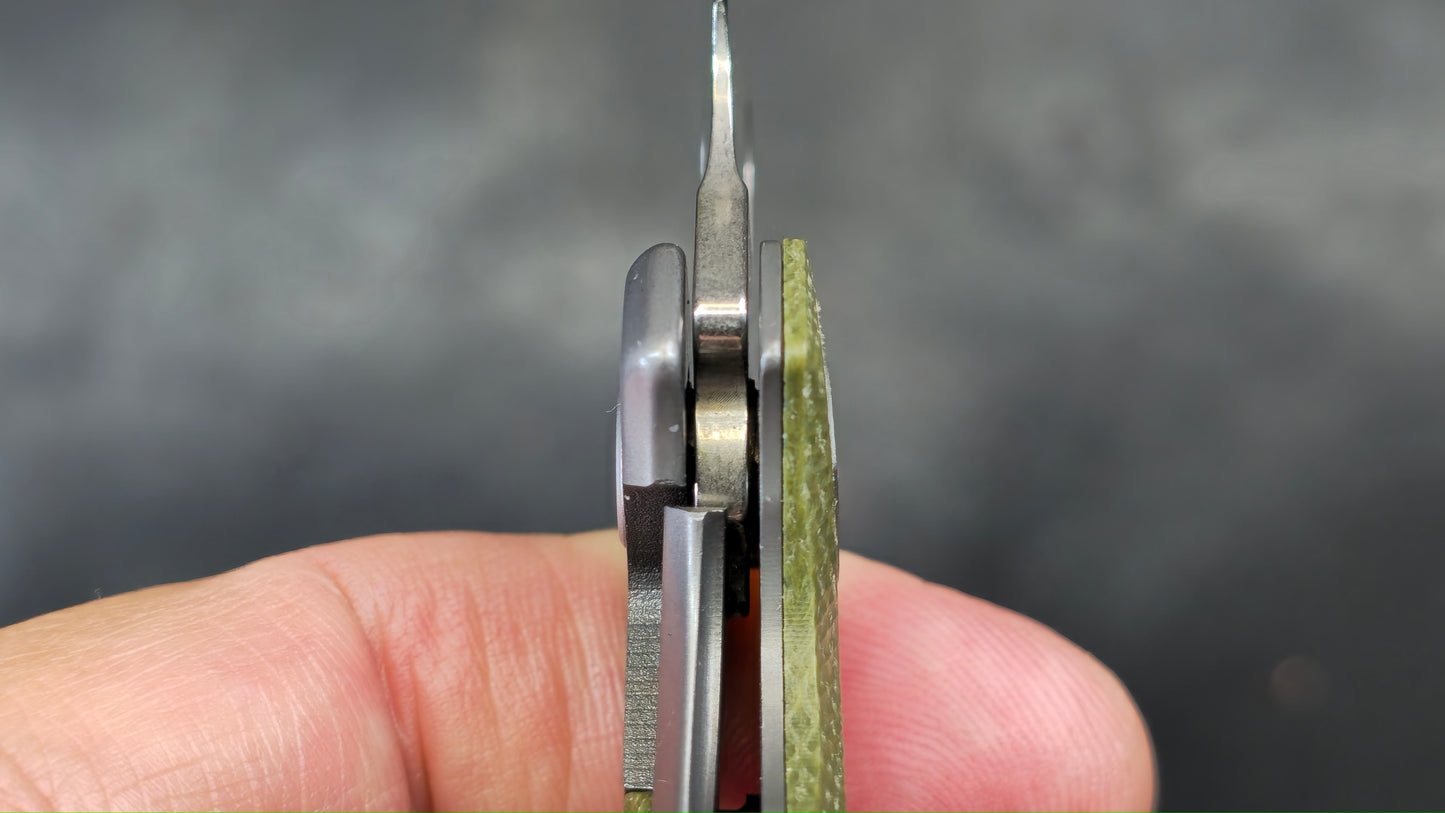 Gerber Slimsada Framelock Folding Knife Olive Micarta Handle D2