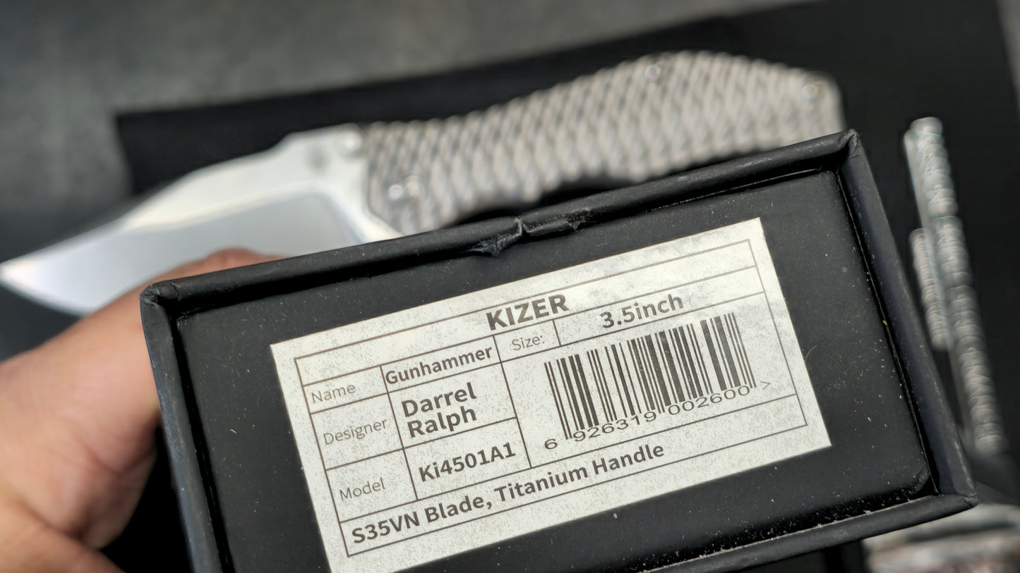 Kizer Gunhammer Titanium CPM-S35VN (NEW)