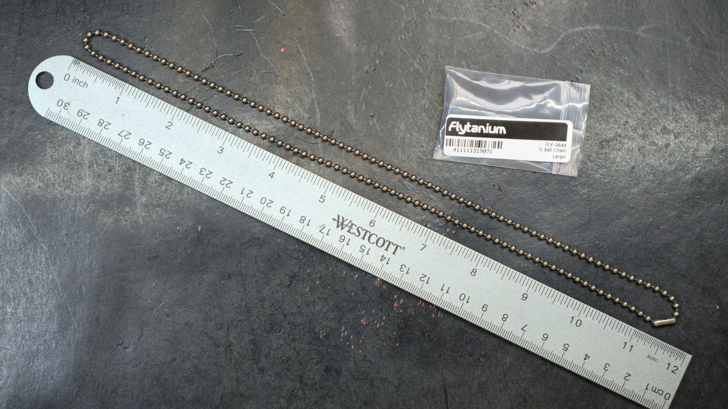 Flytanium 24" Large Ball Chain Titanium (NEW)