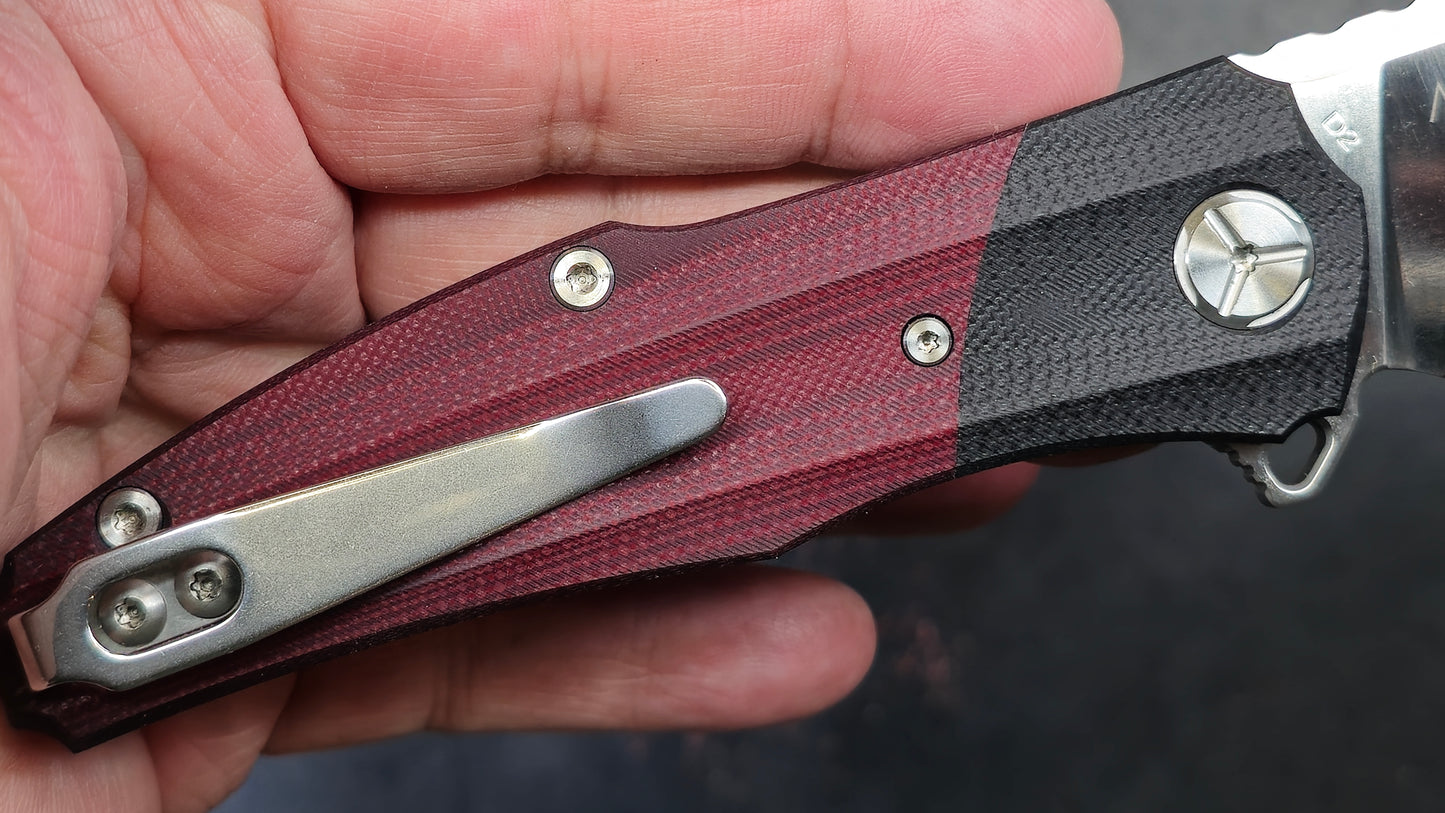 TWOSUN TS50 Red/Black G10 (DYED) D2 (Used)