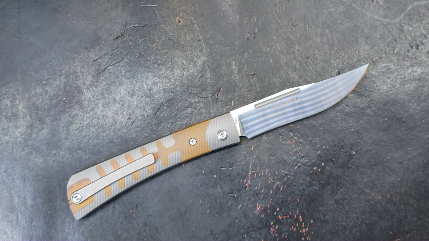 TWOSUN TS123 Slip Joint Titanium Copper M390 (New)