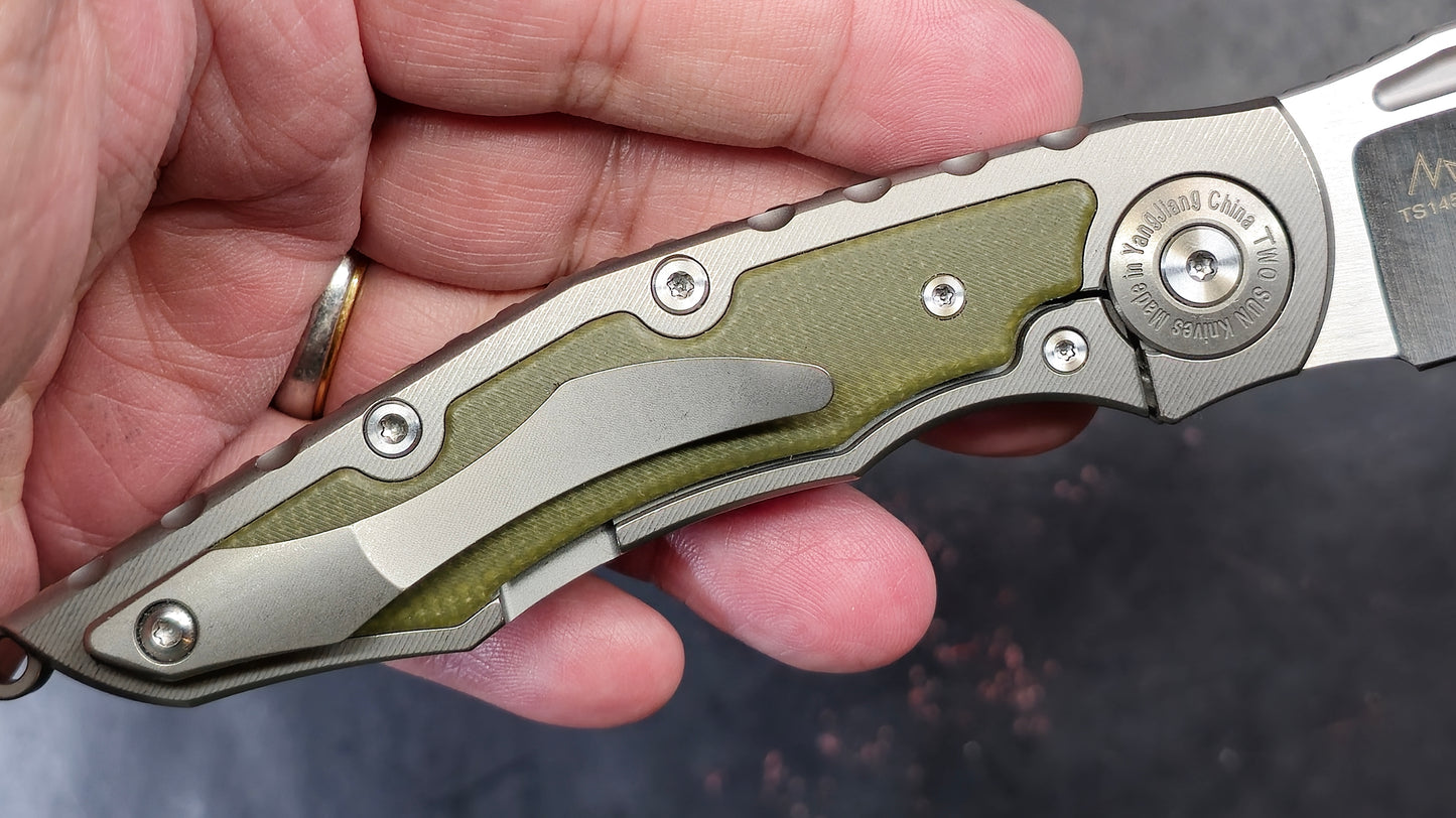 TWOSUN TS145 Titanium Micarta D2(New)