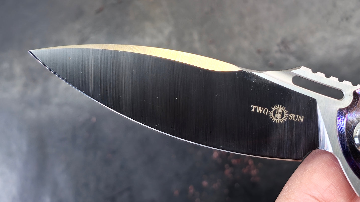 TWOSUN TS162 Titanium (Color anodized) Carbon Fiber M390 (NEW)