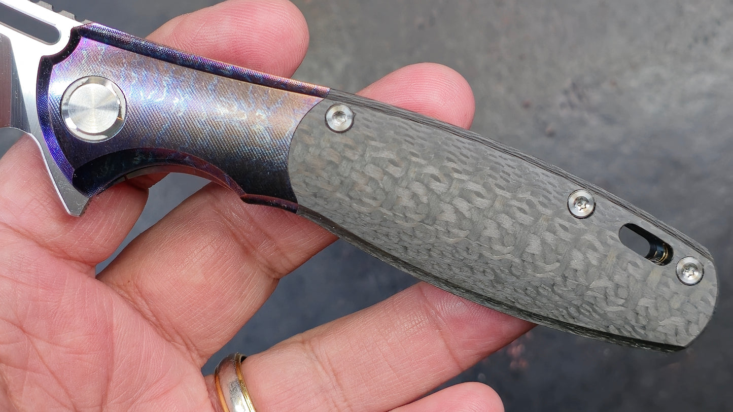TWOSUN TS162 Titanium (Color anodized) Carbon Fiber M390 (NEW)