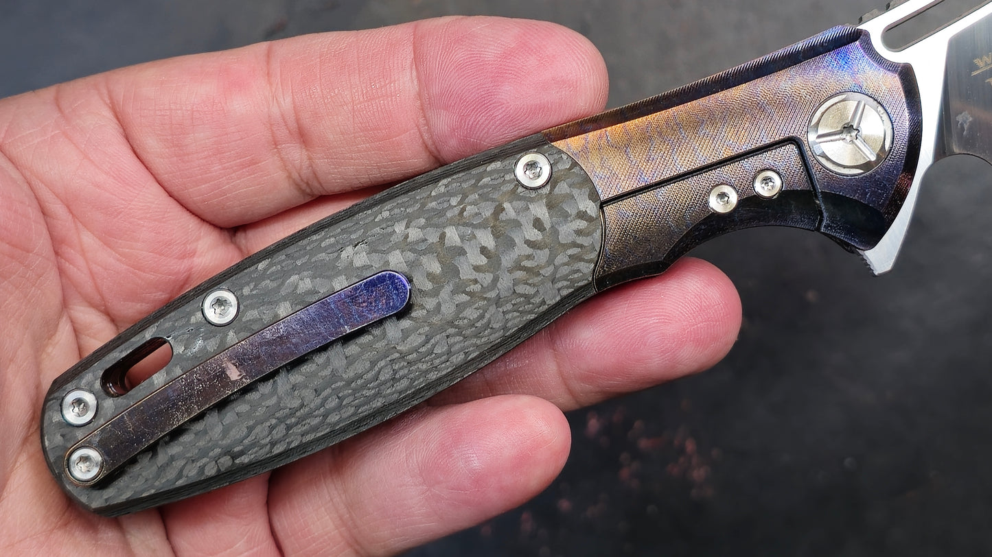 TWOSUN TS162 Titanium (Color anodized) Carbon Fiber M390 (NEW)