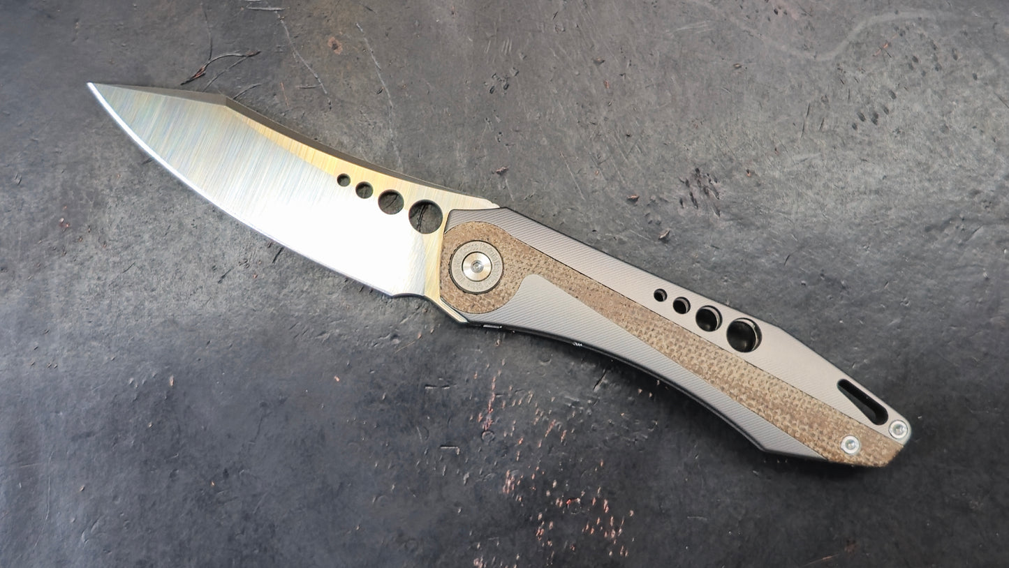 TWOSUN TS263 Micarta Titanium 14C28N (NEW)