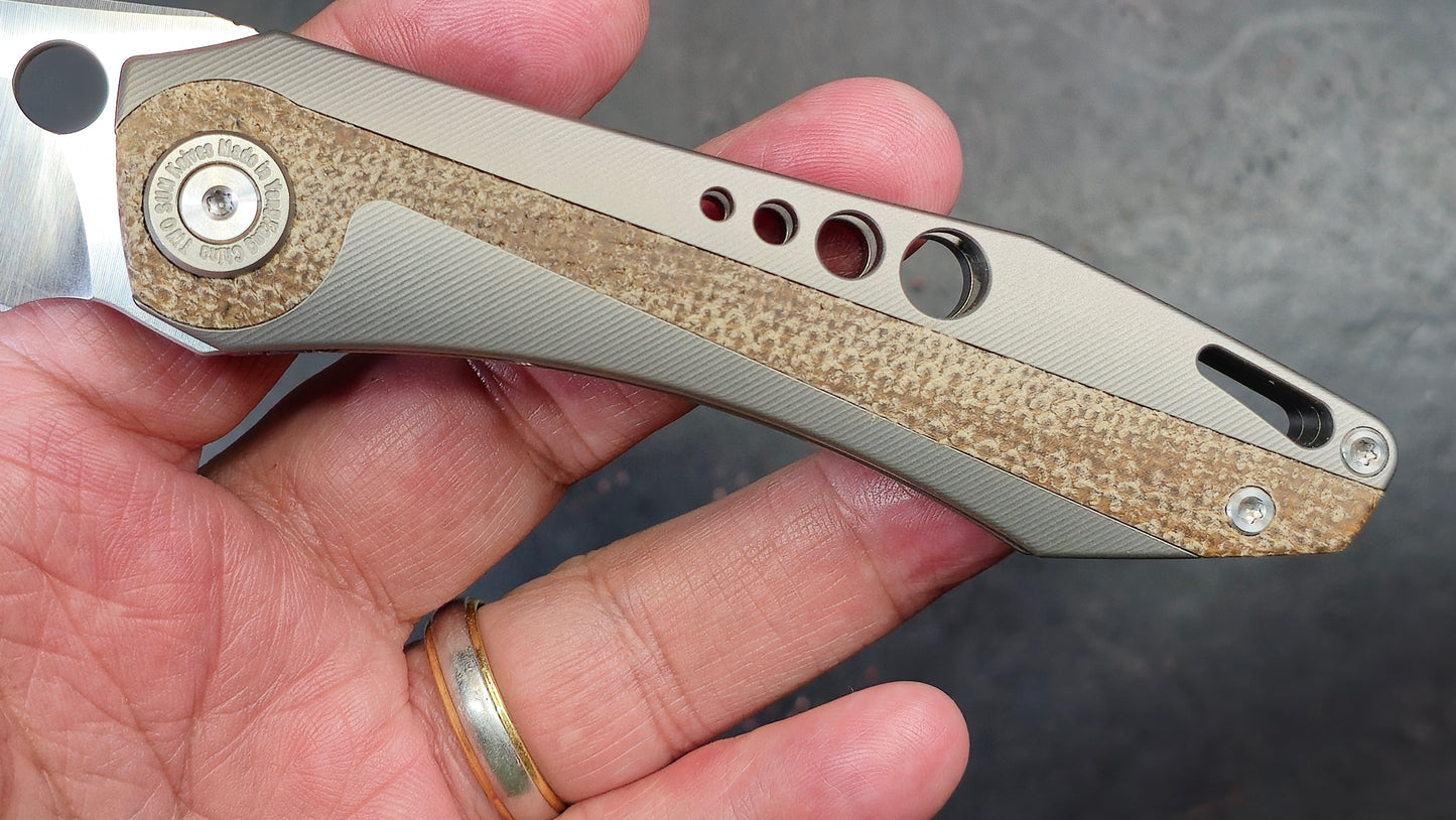 TWOSUN TS263 Micarta Titanium 14C28N (NEW)