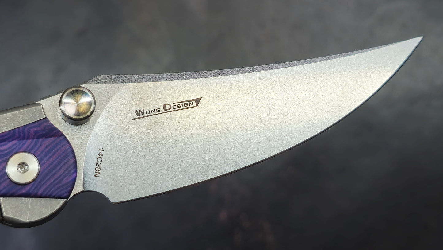 TWOSUN TS283 Titanium / G10 (DYED PURPLE) 14C28N (USED)