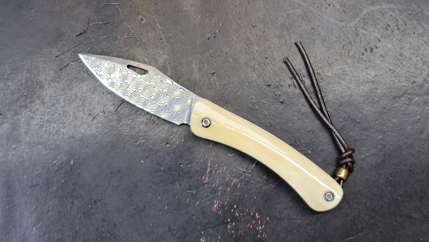TWOSUN TS246 Slip Joint Bone Dimascus (NEW)