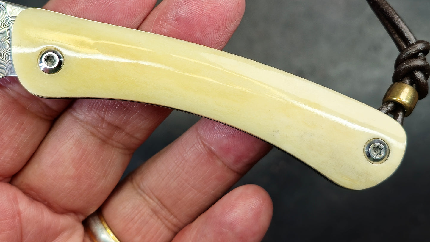 TWOSUN TS246 Slip Joint Bone Dimascus (NEW)