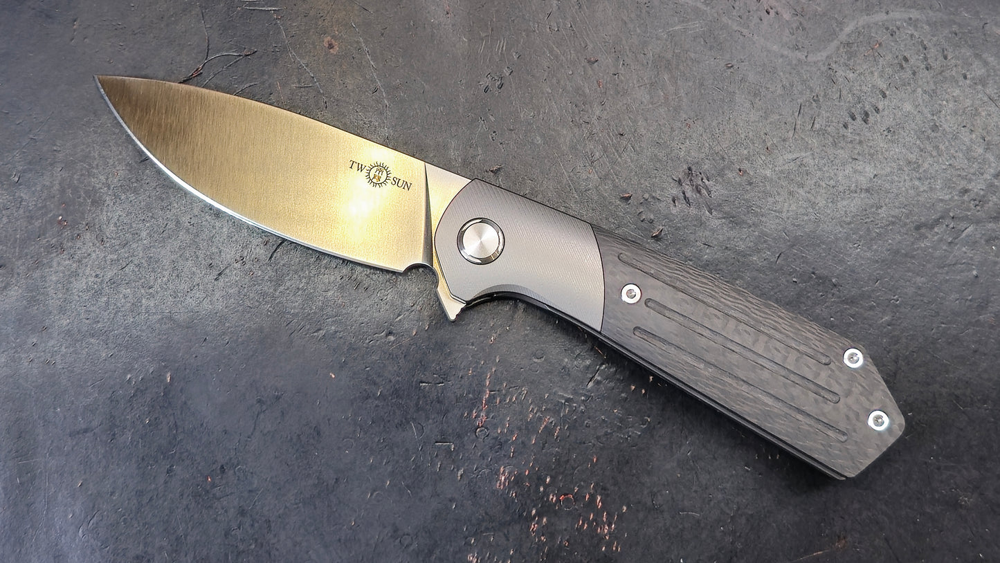 TWOSUN TS223 Titanium Carbon Fiber M390 (NEW)