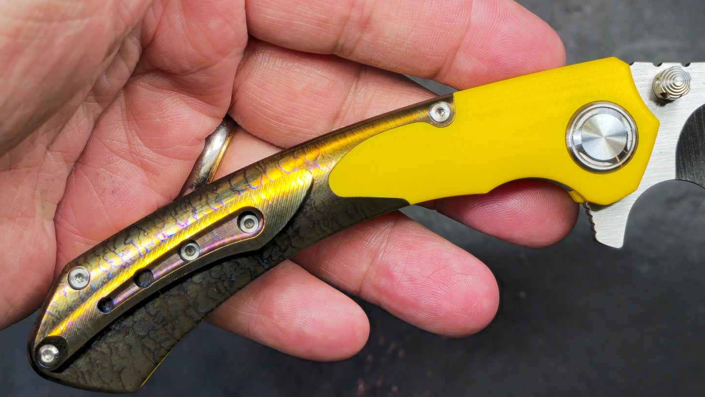 TWOSUN TS214 G10 Anodized Titanium 14C28N (NEW)