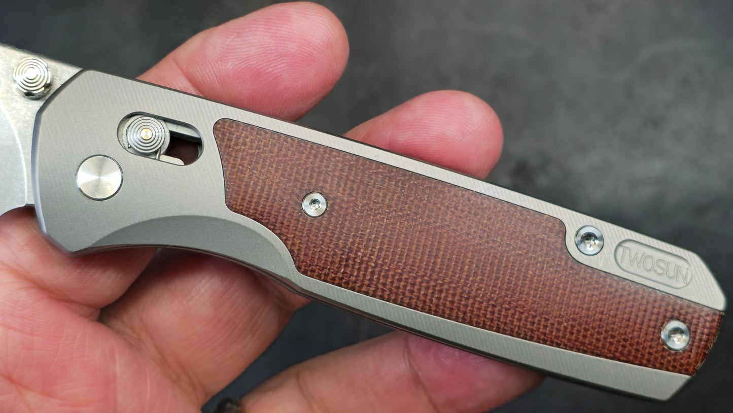 TWOSUN TS375 Micarta Titanium D2 (NEW)