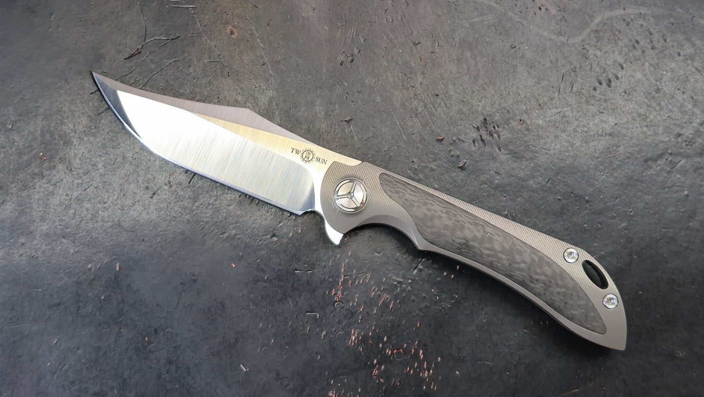 TWOSUN TS224 Carbon Fiber Titanium M390 (NEW)