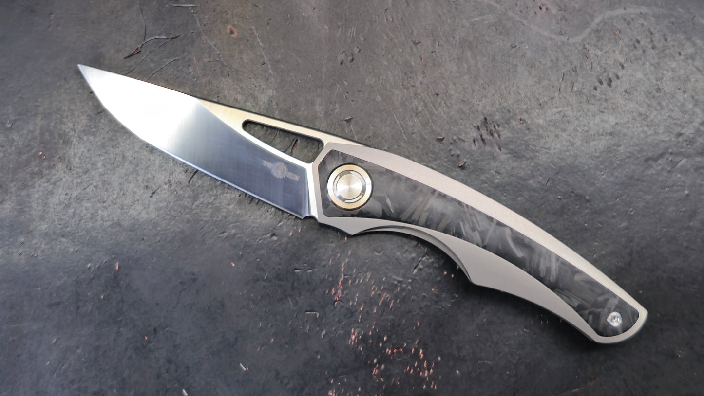 TWOSUN TS186 Titanium / Micarta M390 (NEW)