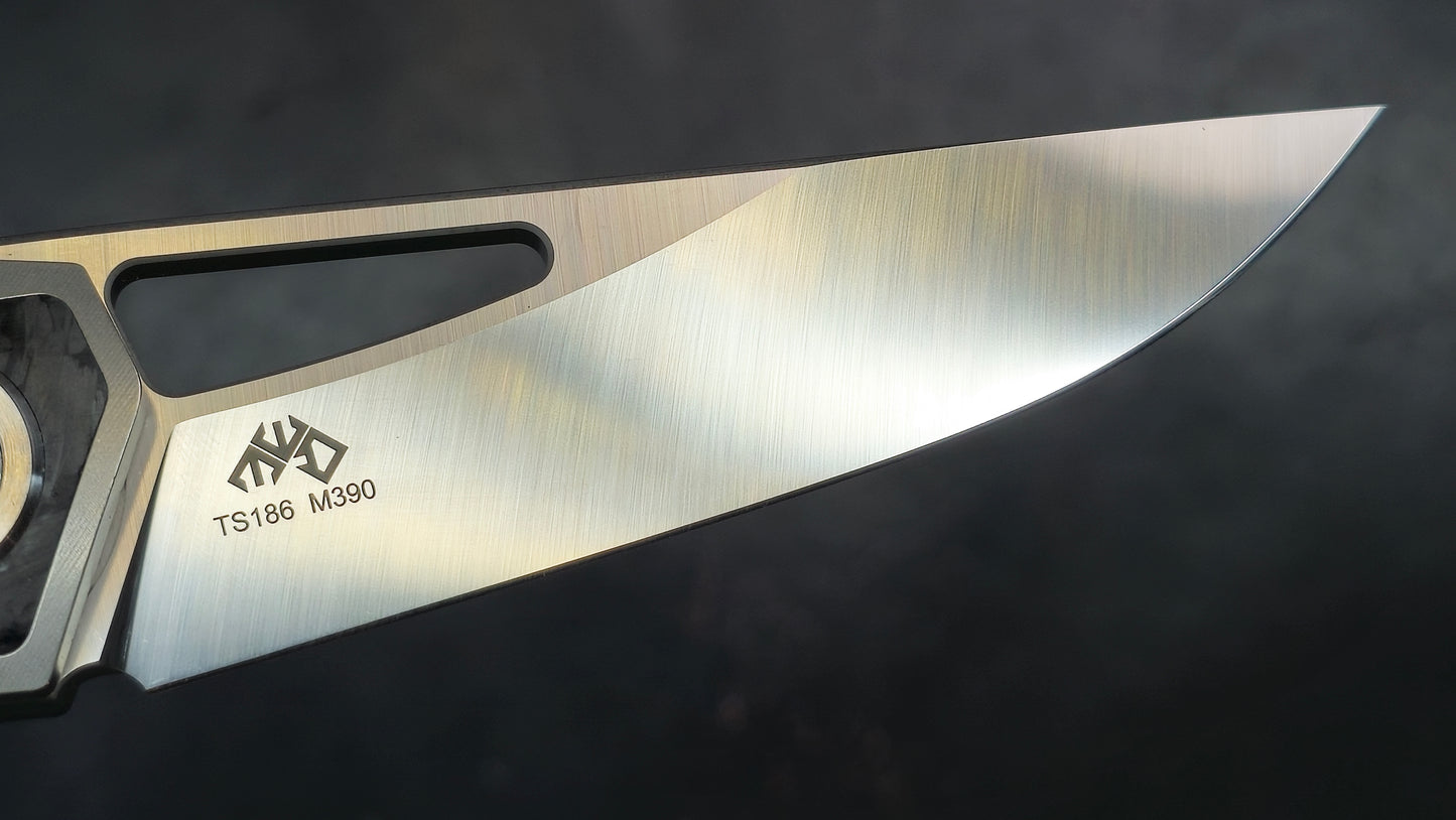 TWOSUN TS186 Titanium / Micarta M390 (NEW)