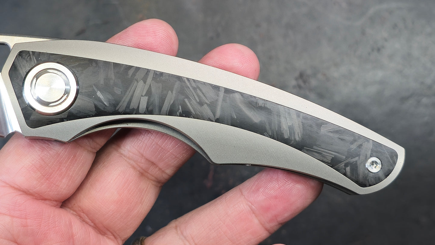 TWOSUN TS186 Titanium / Micarta M390 (NEW)