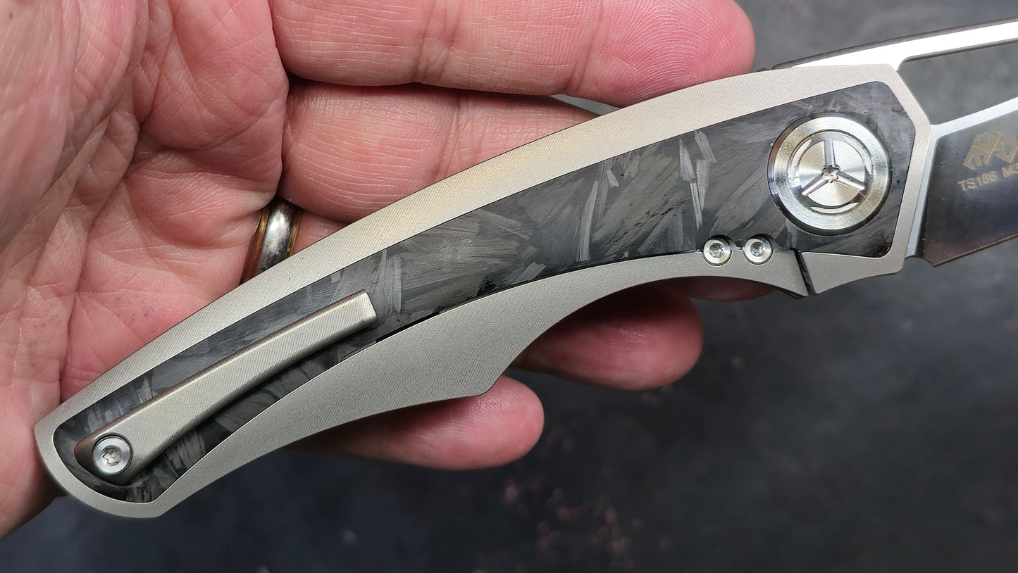 TWOSUN TS186 Titanium / Micarta M390 (NEW)