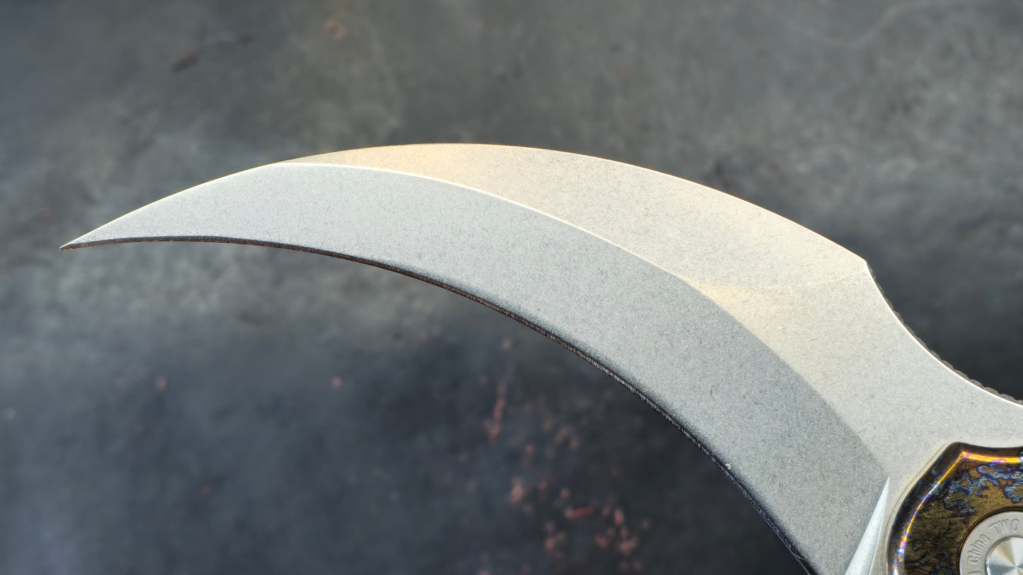 TWOSUN TS348 Micarta Titanium (Anodized Color) D2 (NEW)