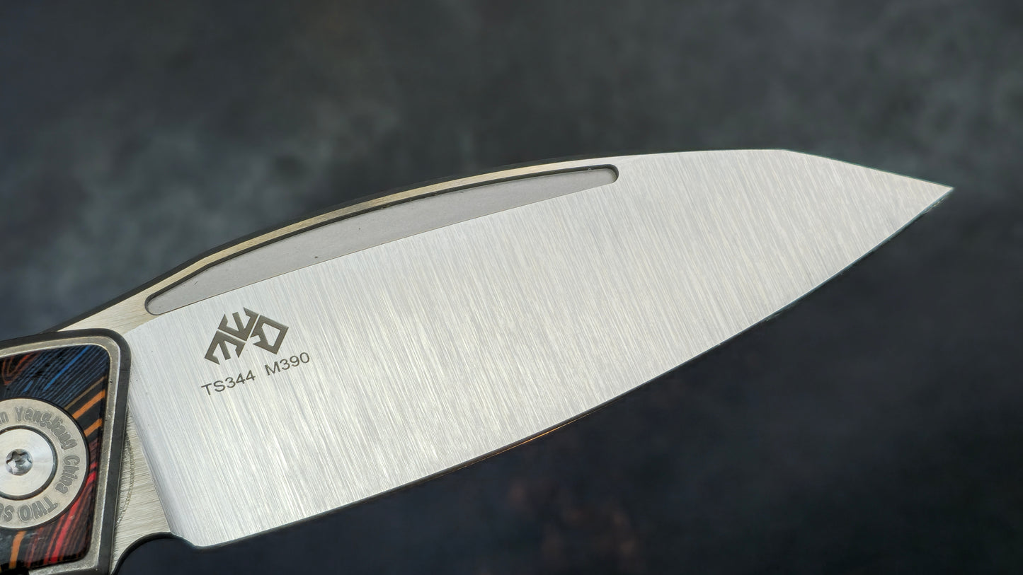 TWOSUN TS344 Titanium / Carbon Fiber / G10 M390 (NEW)