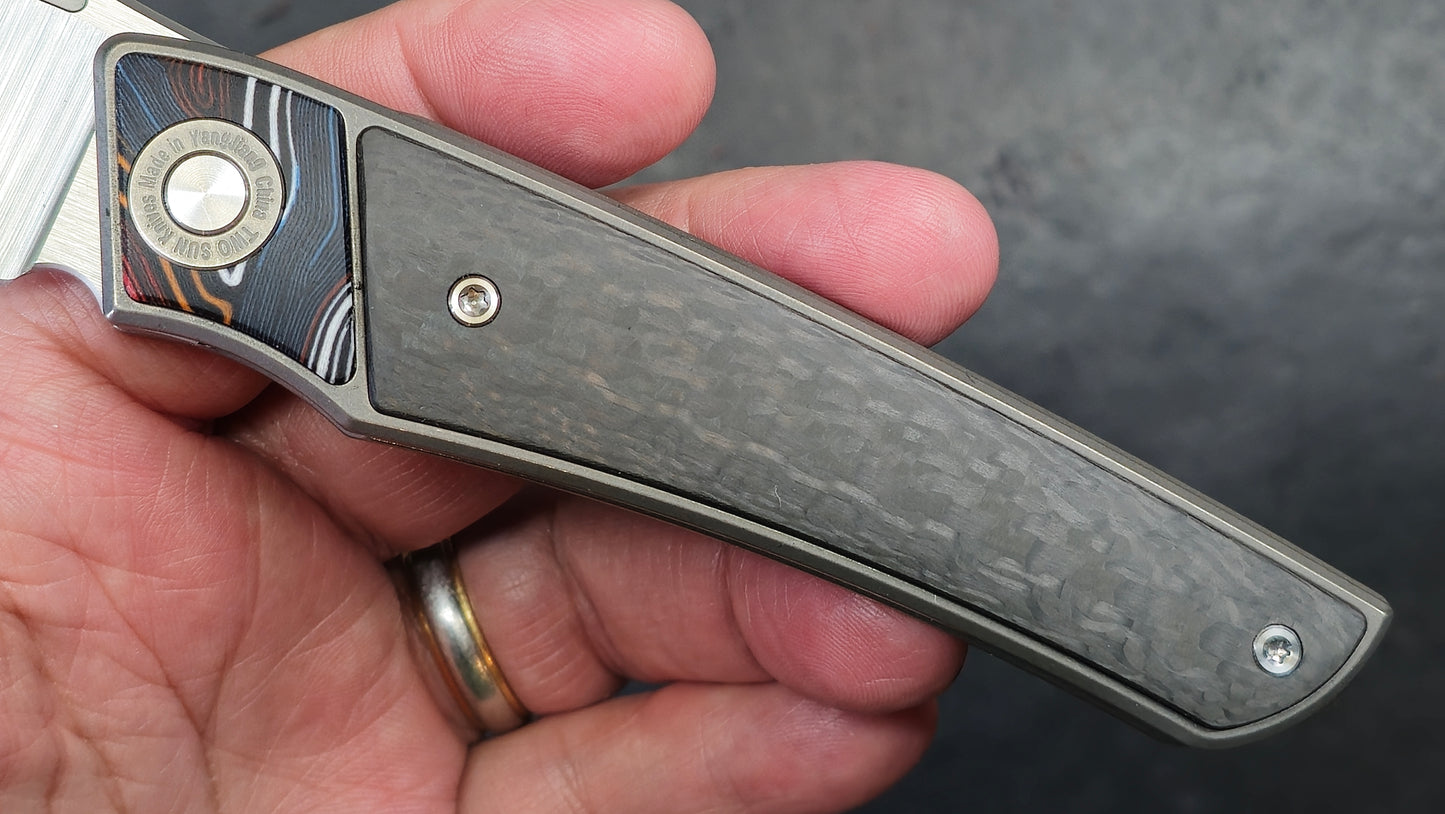 TWOSUN TS344 Titanium / Carbon Fiber / G10 M390 (NEW)