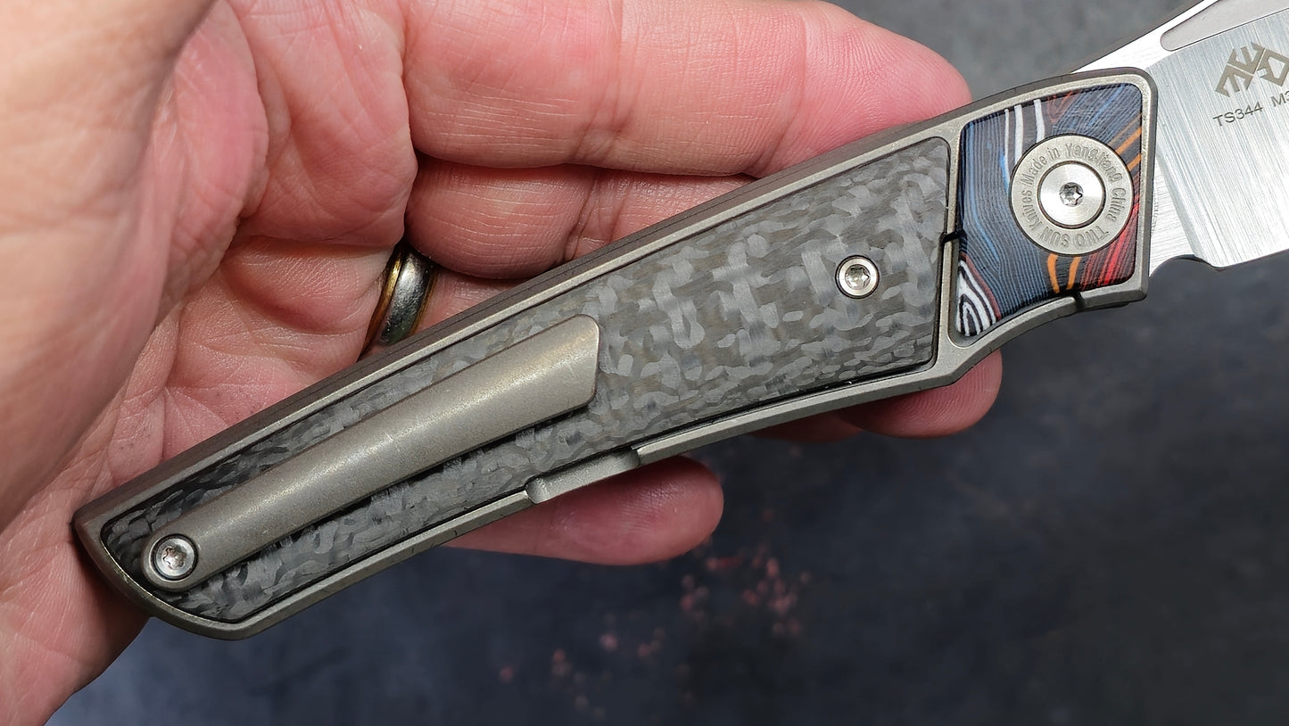 TWOSUN TS344 Titanium / Carbon Fiber / G10 M390 (NEW)