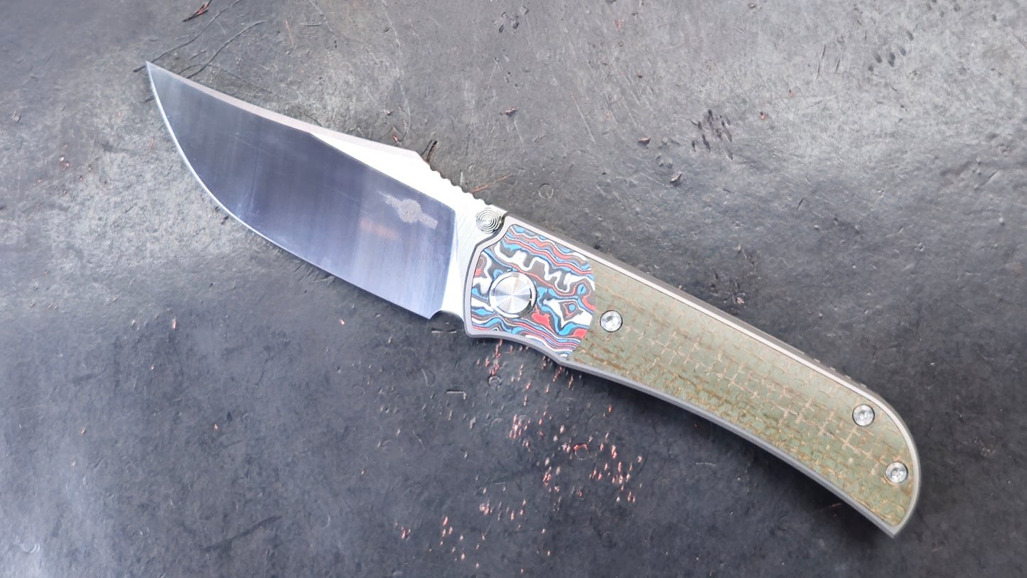 TWOSUN TS301 Titanium Carbon Fiber Micarta M390 (NEW)