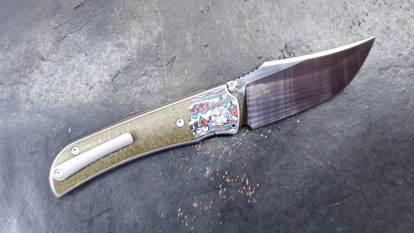 TWOSUN TS301 Titanium Carbon Fiber Micarta M390 (NEW)