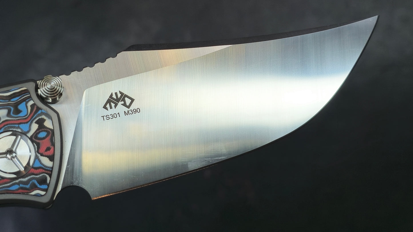 TWOSUN TS301 Titanium Carbon Fiber Micarta M390 (NEW)
