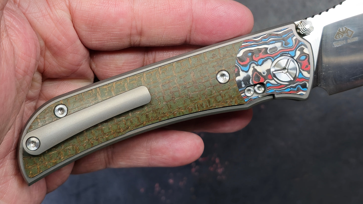 TWOSUN TS301 Titanium Carbon Fiber Micarta M390 (NEW)