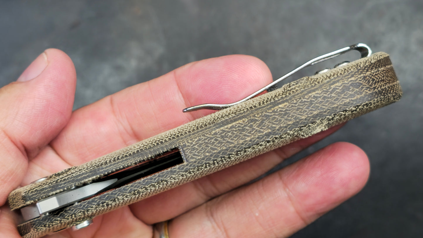 TWOSUN TS399 Button Lock Micarta D2 (NEW)