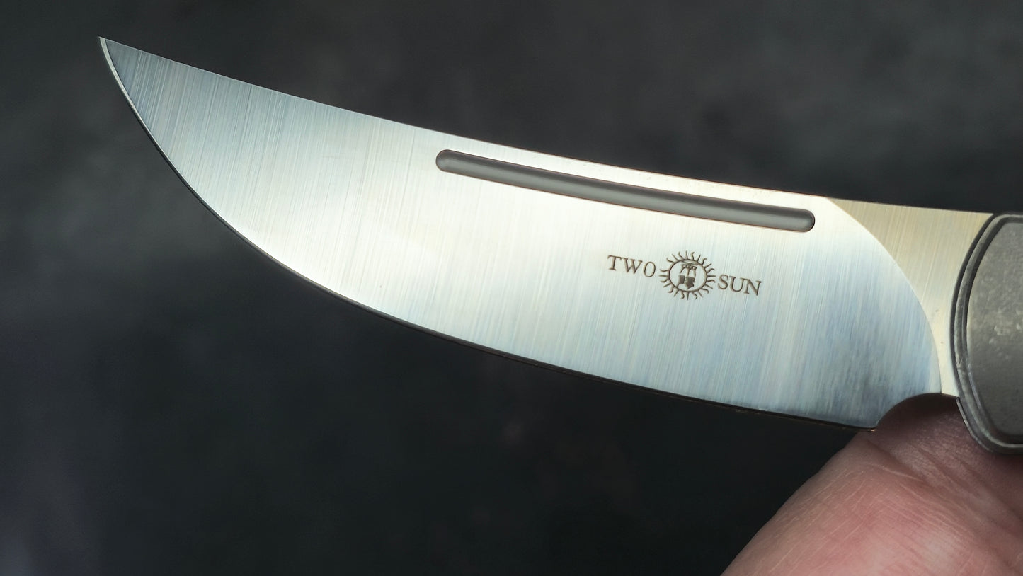 TWOSUN TS315 Slip Joint Titanium Handle M390 (NEW)