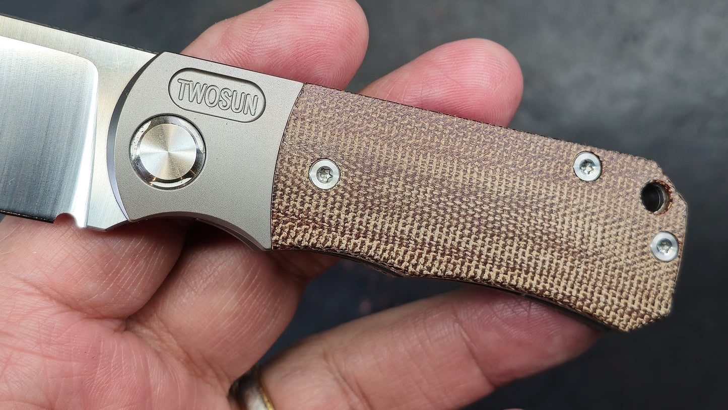 TWOSUN TS349 Titanium Micarta D2 (NEW)