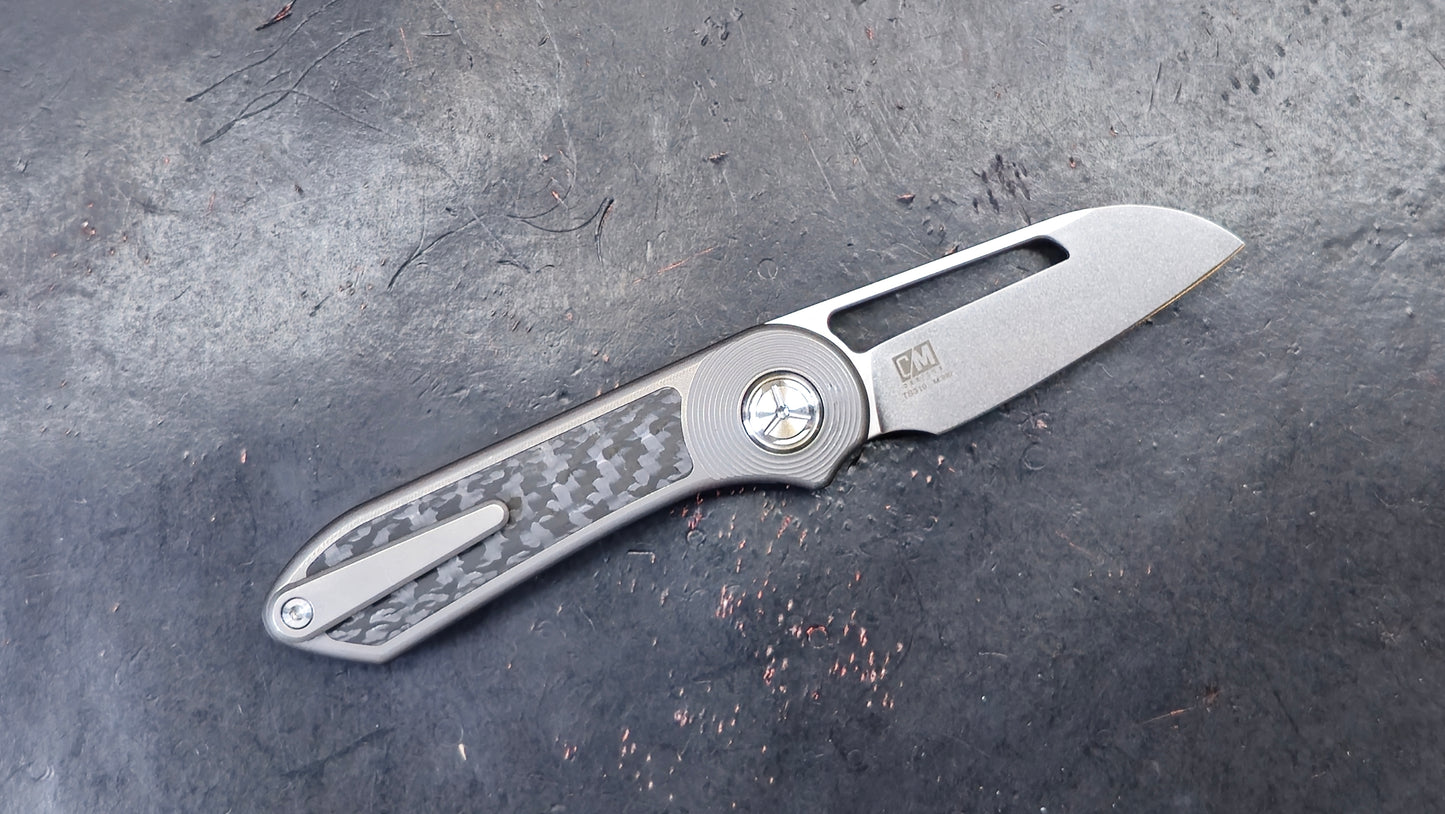 TwoSun TS319 Carbon Fiber/Titanium Handle M390 (NEW)