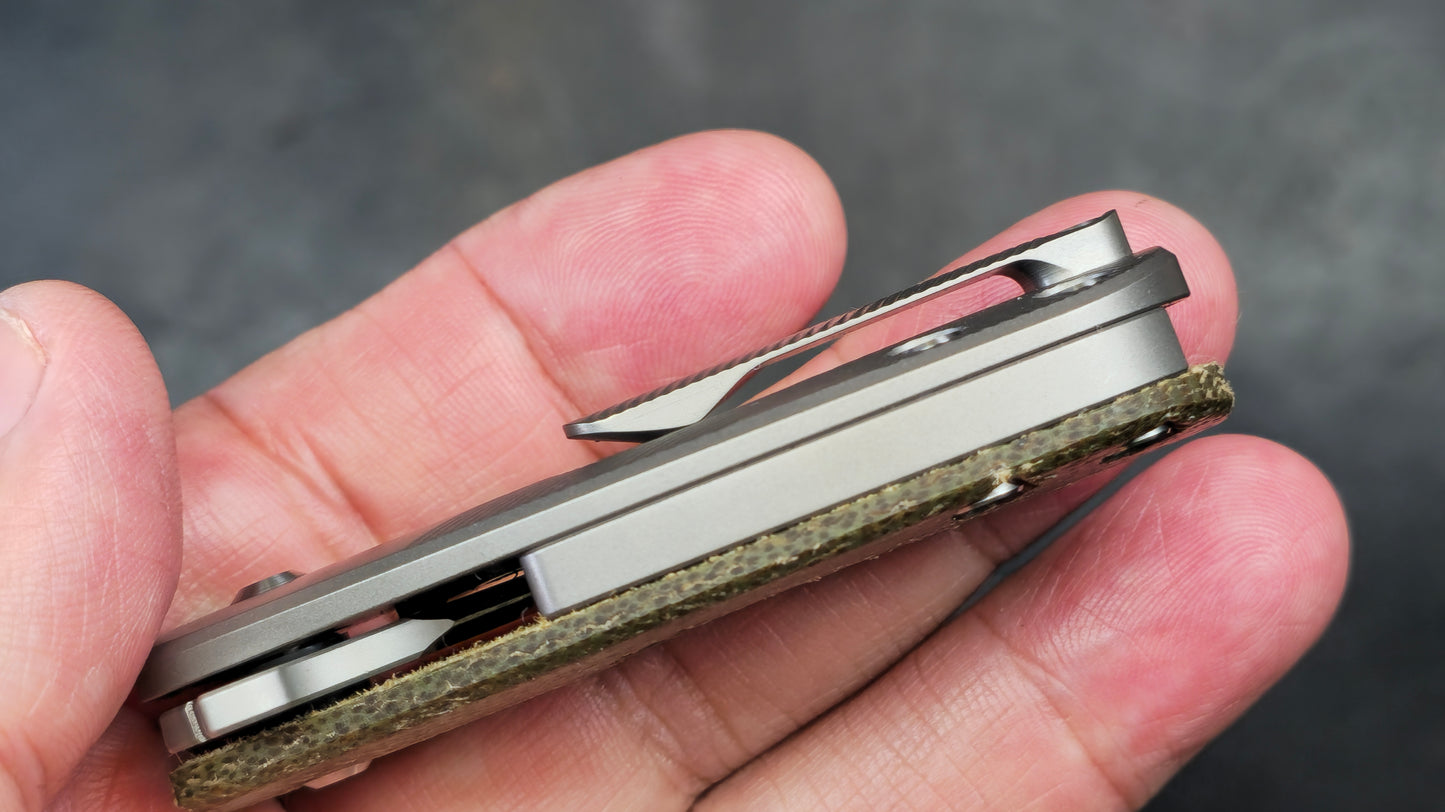 TWOSUN TS181 Micarta Titanium 14C28N (NEW)