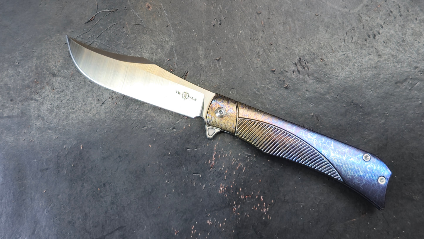 TWOSUN TS332 Titanium (COLOR ANODIZED) M390 (NEW)