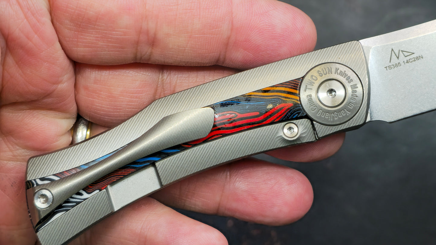 TWOSUN TS385 Titanium Gimascus G10 14C28N (NEW)