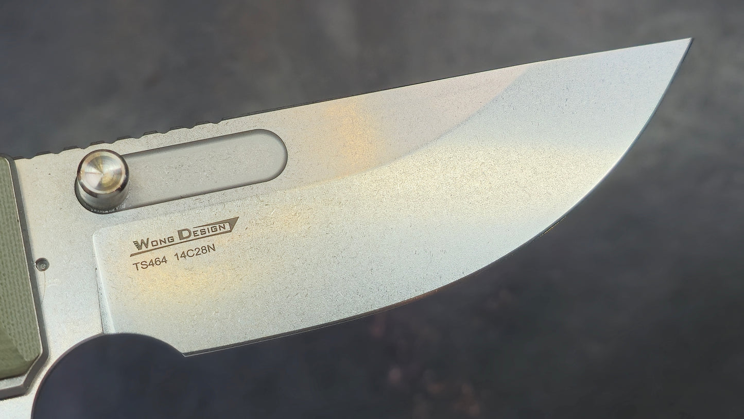 TWOSUN TS464 Titanium/G10 Handle 14C28N (NEW)