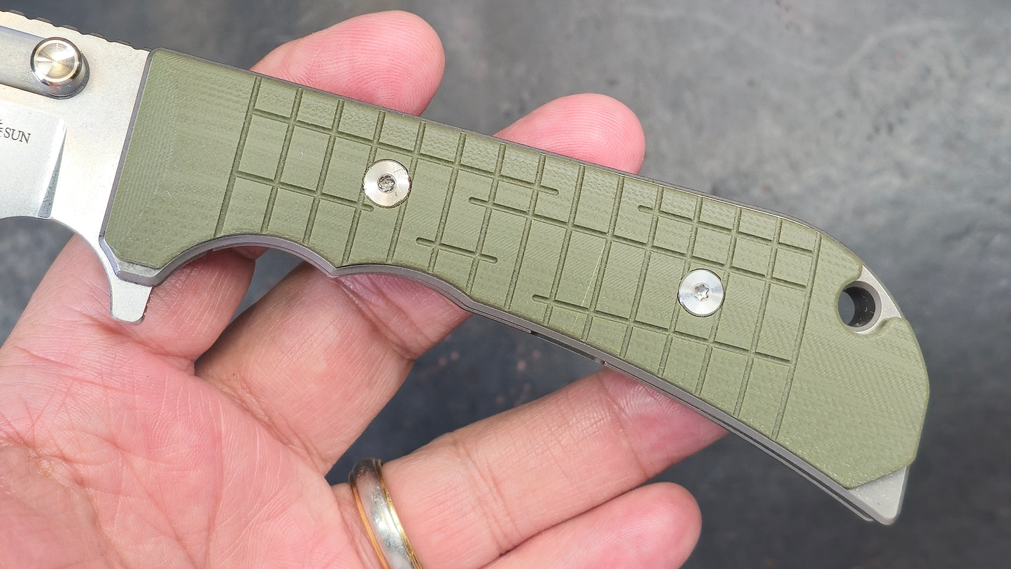 TWOSUN TS464 Titanium/G10 Handle 14C28N (NEW)
