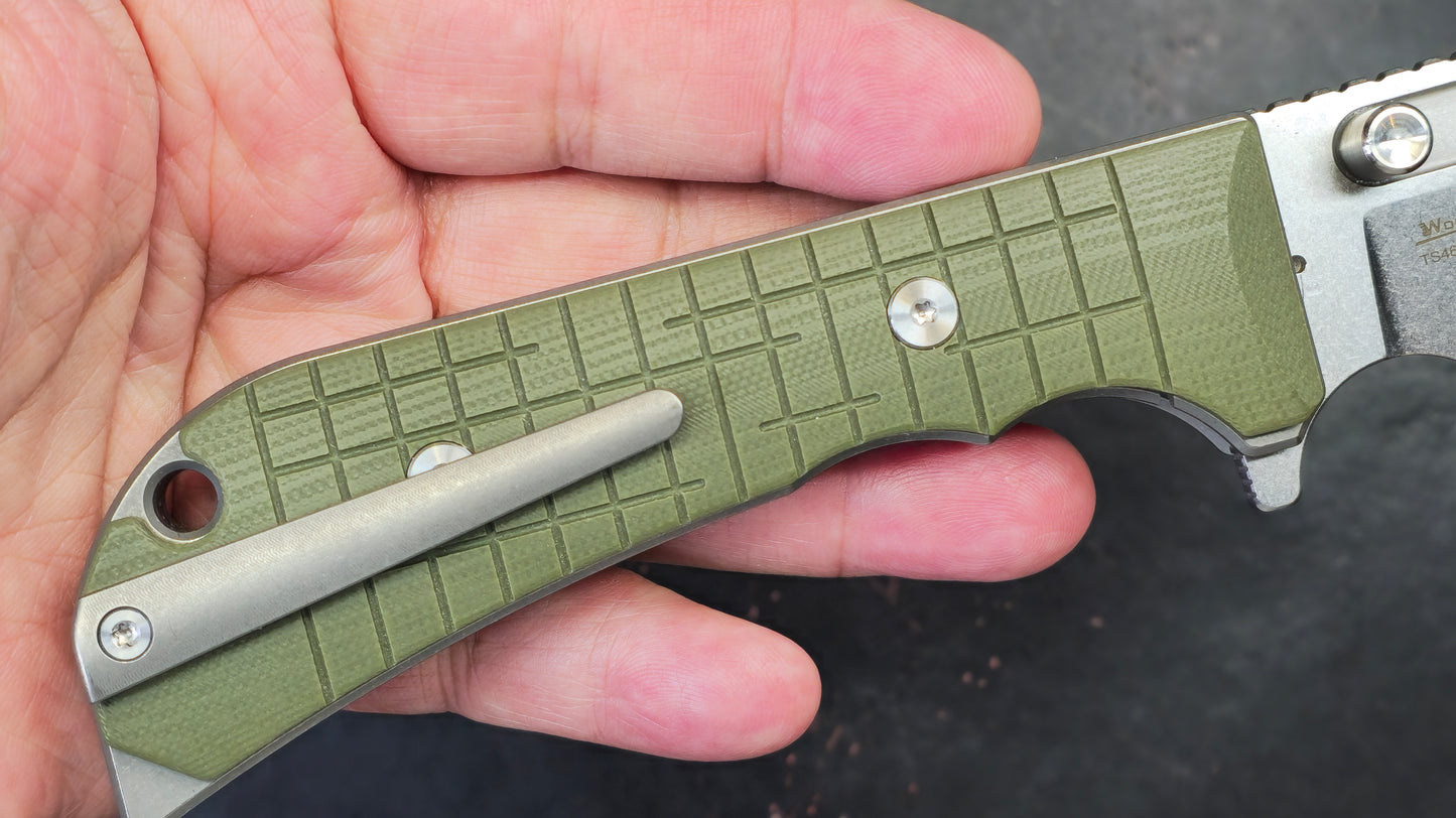 TWOSUN TS464 Titanium/G10 Handle 14C28N (NEW)