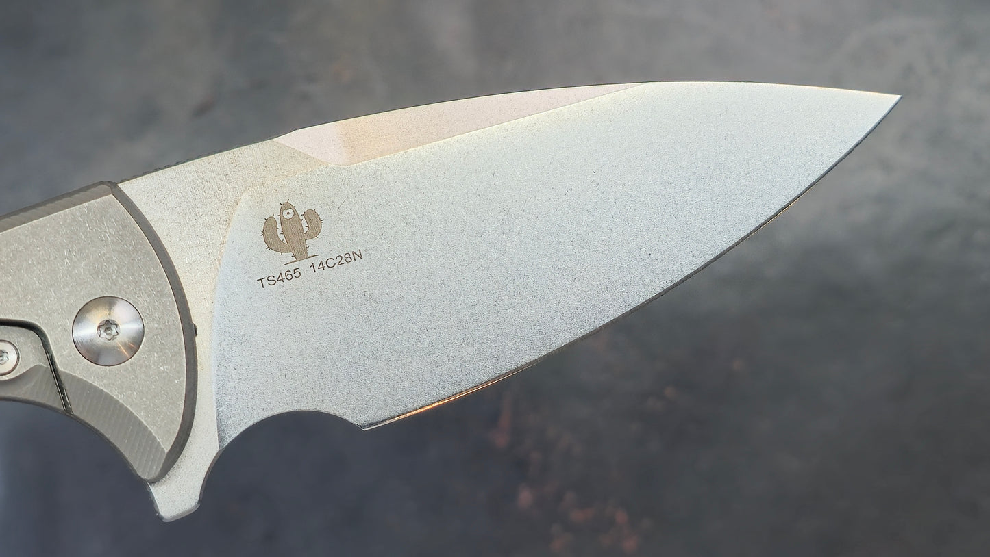 TWOSUN TS465 Titanium & Multi-Color G10 Handle 14C28N (NEW)