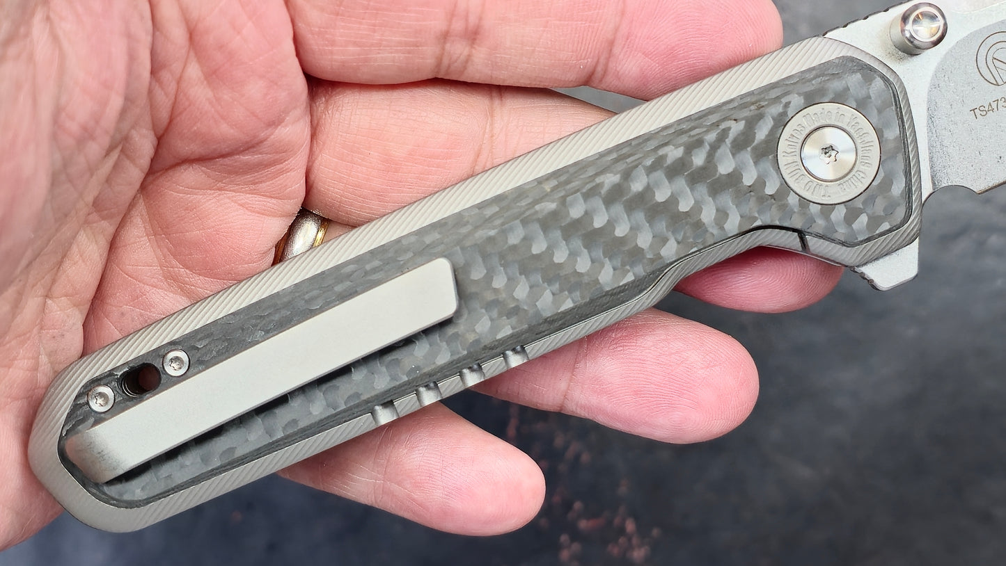 TWOSUN TS473 Titanium/Carbon Fiber Handle 14C28N (NEW)