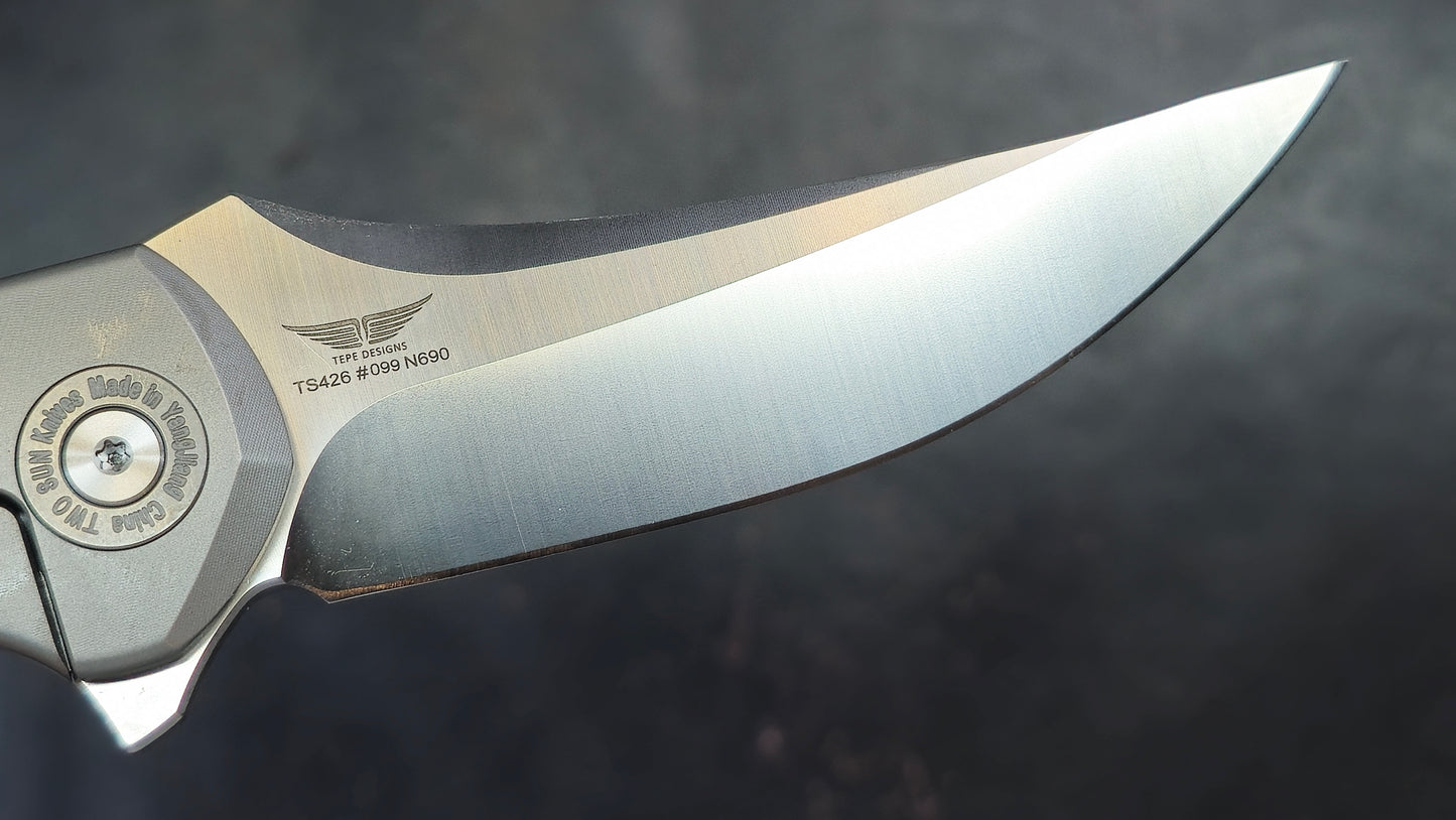 TWOSUN TS426 Titanium/Micarta Handle N690 (NEW)