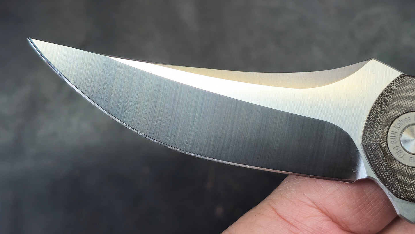 TWOSUN TS426 Titanium/Micarta Handle N690 (NEW)