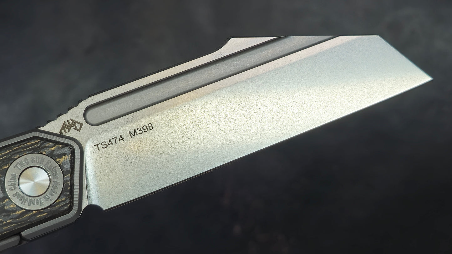 TWOSUN TS474 Titanium/Carbon Fiber Handle M398 (NEW)
