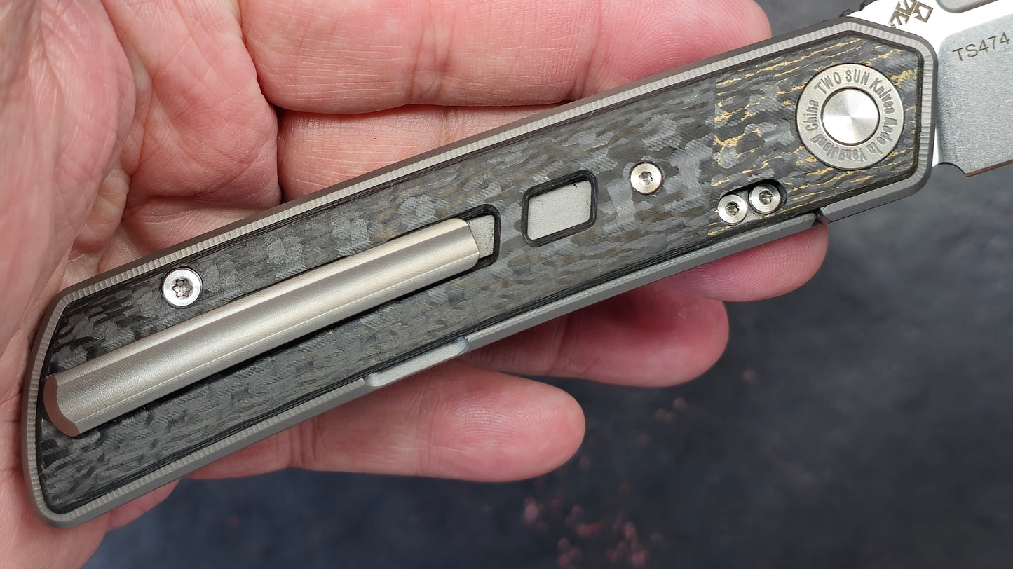TWOSUN TS474 Titanium/Carbon Fiber Handle M398 (NEW)