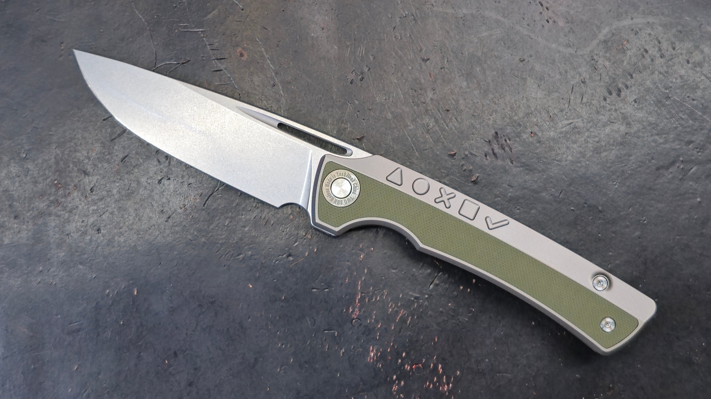 TWOSUN TS471 Titanium and G10 Handle 14C28N (NEW)